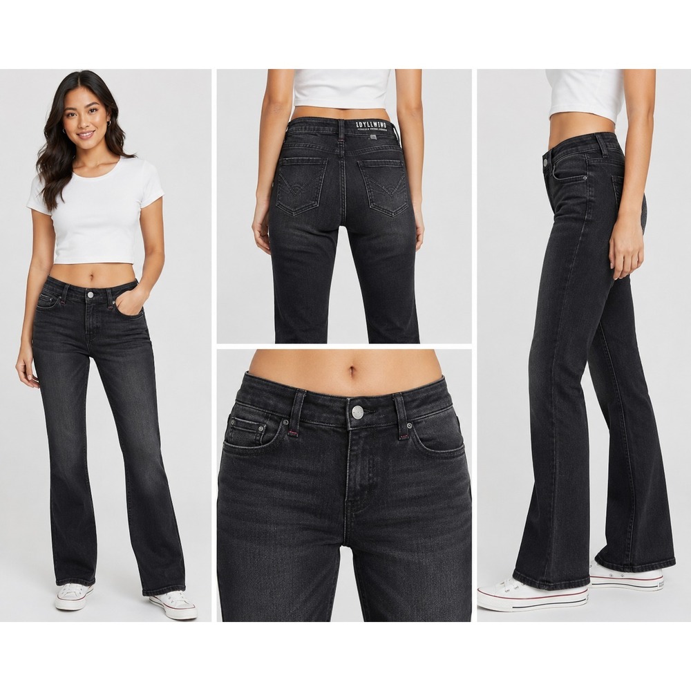 Idyllwind Fueled by Miranda Lambert Flared Jeans Womens 6 Black Denim Stretch